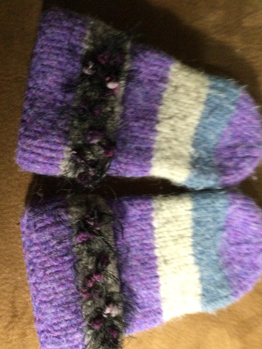 Homemade wool mittens